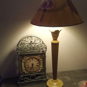 Antique Clock and Lamp (not bought together but being sold together) both work